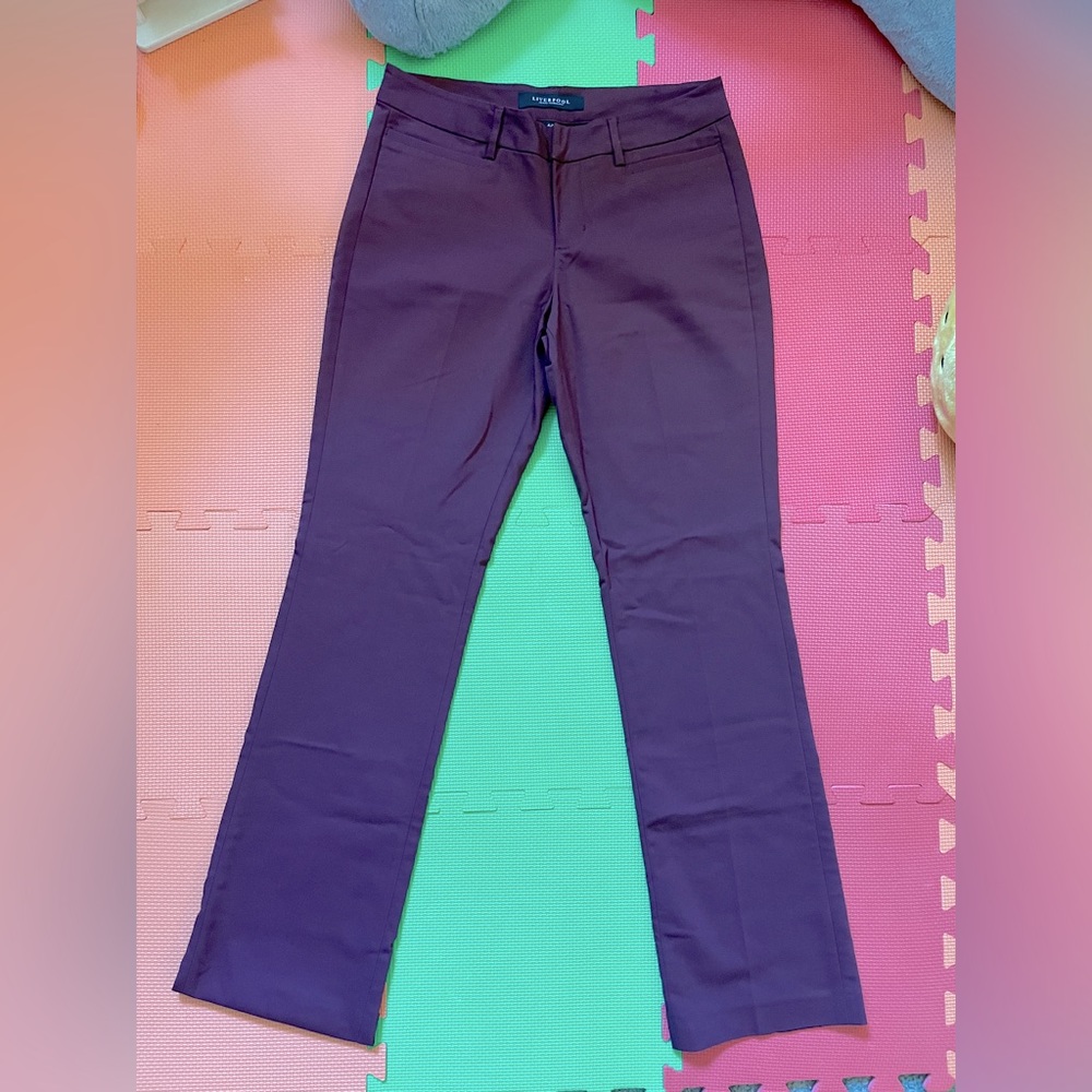Liverpool Jeans Company size 6/28 port wine dress pants Harper cut